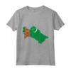 Mappa di Bandiera del HapTiger - Maglietta Unisex con Design Esclusivo - Orgoglio Turkmeno in Movimento