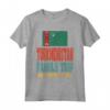 Turkmenistan Viaggio di Vacanza - Maglietta Souvenir per Viaggio in Famiglia con Design Retro e Bandiera del Turkmenistan
