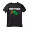 Turkmenistan Bandiera e Mappa - Tee Maglietta con Coordinate - Ideale per Celebrare il Patrimonio Turkmeno e il Giorno dell'Indipendenza