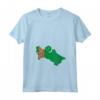 Donna Mappa e Bandiera del Turkmenistan - HapTiger Maglietta con Collo a V - Esplora il Turkmenistan con Stile