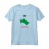 Mappa Turkmenistan Isolato con Bandiera & Nome del Paese Maglietta - Ideale per Abitanti e Amanti del Turkmenistan