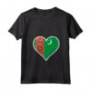Bandiera del Turkmenistan Cuore - Maglietta Amore Turkmenistan con Collo a V - Ideale per Regali Patriottici e Vacanze in Turkmenistan