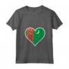 Bandiera del Turkmenistan Cuore - Maglietta Amore Turkmenistan con Collo a V - Ideale per Regali Patriottici e Vacanze in Turkmenistan