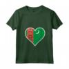 Bandiera del Turkmenistan Cuore - Maglietta Amore Turkmenistan con Collo a V - Ideale per Regali Patriottici e Vacanze in Turkmenistan