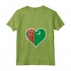 Bandiera del Turkmenistan Cuore - Maglietta Amore Turkmenistan con Collo a V - Ideale per Regali Patriottici e Vacanze in Turkmenistan