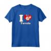 Cuore Tuvalu Cuore Floreale Maglietta - Stile Vintage Retro - Acquista Online