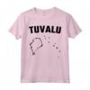 Isolato Nero Silhouette di una Mappa di Tuvalu - Maglietta Orgoglioso di Tuvalu - Ideale per Residenti e Turisti di Tuvalu