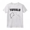 Isolato Nero Silhouette di una Mappa di Tuvalu - Maglietta Orgoglioso di Tuvalu - Ideale per Residenti e Turisti di Tuvalu