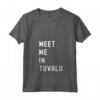 Donna Incontriamoci a Tuvalu Oceania Maglietta con Collo a V - T-shirt Vintage per Viaggiatori e Appassionati di Geografia