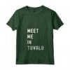 Donna Incontriamoci a Tuvalu Oceania Maglietta con Collo a V - T-shirt Vintage per Viaggiatori e Appassionati di Geografia