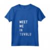 Donna Incontriamoci a Tuvalu Oceania Maglietta con Collo a V - T-shirt Vintage per Viaggiatori e Appassionati di Geografia