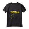 Donna Isolato Silhouette Tuvalu - Mappa di Tuvalu Maglietta con Collo a V - Ideale per Residenti e Amanti di Tuvalu