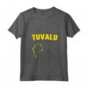 Donna Isolato Silhouette Tuvalu - Mappa di Tuvalu Maglietta con Collo a V - Ideale per Residenti e Amanti di Tuvalu