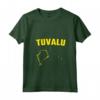 Donna Isolato Silhouette Tuvalu - Mappa di Tuvalu Maglietta con Collo a V - Ideale per Residenti e Amanti di Tuvalu
