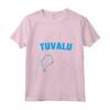 Donna Isolato, Blu Silhouette di Tuvalu Mappa Maglietta con Collo a V - Orgoglio Tuvalu - Acquista Online