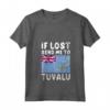 Donna Tuvalu Flag Souvenir - Maglietta con Collo a V e Scritta Divertente - Ideale per Amanti di Tuvalu