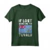 Donna Tuvalu Flag Souvenir - Maglietta con Collo a V e Scritta Divertente - Ideale per Amanti di Tuvalu