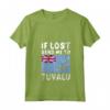 Donna Tuvalu Flag Souvenir - Maglietta con Collo a V e Scritta Divertente - Ideale per Amanti di Tuvalu