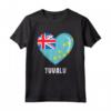Camicia con Bandiera Tuvalu Cuore | Tuvaluan Maglietta - Ideale Souvenir per Uomini, Donne e Bambini di Tuvalu