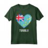 Camicia con Bandiera Tuvalu Cuore | Tuvaluan Maglietta - Ideale Souvenir per Uomini, Donne e Bambini di Tuvalu