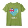 Camicia con Bandiera Tuvalu Cuore | Tuvaluan Maglietta - Ideale Souvenir per Uomini, Donne e Bambini di Tuvalu
