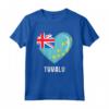 Camicia con Bandiera Tuvalu Cuore | Tuvaluan Maglietta - Ideale Souvenir per Uomini, Donne e Bambini di Tuvalu