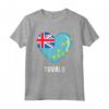 Camicia con Bandiera Tuvalu Cuore | Tuvaluan Maglietta - Ideale Souvenir per Uomini, Donne e Bambini di Tuvalu