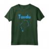 BANDIERA E MAPPA DEL TUVALU Maglietta - Design Unico Tuvalu - Acquista Online la Tua Maglietta Esotica di Tuvalu