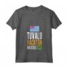 Souvenir di Tuvalu - Maglietta Viaggio con Collo a V - Modalità Vacanza e Bandiera Tuvalu - Ideale per Appassionati di Viaggi
