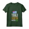 Souvenir di Tuvalu - Maglietta Viaggio con Collo a V - Modalità Vacanza e Bandiera Tuvalu - Ideale per Appassionati di Viaggi