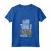 Souvenir di Tuvalu - Maglietta Viaggio con Collo a V - Modalità Vacanza e Bandiera Tuvalu - Ideale per Appassionati di Viaggi