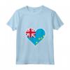 Tuvalu Bandiera Cuore Tuvalu Maglietta con Collo a V - Regali Patriotici Love Tuvalu - Ideale per Indipendenza e Viaggi