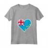 Tuvalu Bandiera Cuore Tuvalu Maglietta con Collo a V - Regali Patriotici Love Tuvalu - Ideale per Indipendenza e Viaggi