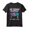 Bandiera Tuvalu Appelle et Je Dois Partir Tuvalu Maglietta - Ideale per Viaggiatori - Acquista online t-shirt Tuvalu