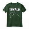 Silhouette di una Mappa di Tuvalu - Maglietta Bianca Isolata per Residenti e Amanti di Tuvalu - Acquista Online per Mostrare Orgoglio per Tuvalu