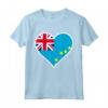 Tuvalu Bandiera Cuore - Love Tuvalu Maglietta per Regali Patriottici - Ideale per Viaggi o Compleanni a Tuvalu