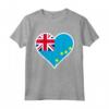 Tuvalu Bandiera Cuore - Love Tuvalu Maglietta per Regali Patriottici - Ideale per Viaggi o Compleanni a Tuvalu