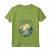 Donna Paesaggio Tuvalu Art Deco Maglietta con Collo a V - Esplora la Bellezza di Tuvalu - Ideale per Viaggiatori e Turisti