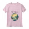 Donna Paesaggio Tuvalu Art Deco Maglietta con Collo a V - Esplora la Bellezza di Tuvalu - Ideale per Viaggiatori e Turisti