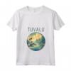 Donna Paesaggio Tuvalu Art Deco Maglietta con Collo a V - Esplora la Bellezza di Tuvalu - Ideale per Viaggiatori e Turisti