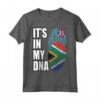 Bandiera del DNA del Patrimonio Misto Sudafricano e Tuvaluano - Maglietta Vintage per un Regalo di Natale Unico - Orgoglio Tuvaluano e Sudafricano