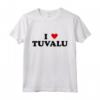 Country Heart Pride - Divertente I Love Tuvalu Maglietta - Abbigliamento Patriottico per Uomo e Donna - Ideale per le Vacanze