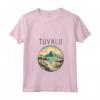 Donna Paesaggio Tuvalu Art Deco Maglietta con Collo a V - Esplora la Bellezza di Tuvalu Ovunque Vai