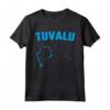 Isolato Blu Silhouette di Uno Mappa di Tuvalu Maglietta - Ideale per gli Amanti di Tuvalu e i Residenti di Funafuti - Acquista Online la Maglietta a Tema Isola Tuvalu
