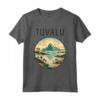 Paesaggio Tuvalu Art Deco Maglietta - Design Unico Ispirato a Tuvalu - Ideale per Appassionati di Arte e Viaggiatori