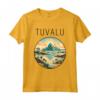 Paesaggio Tuvalu Art Deco Maglietta - Design Unico Ispirato a Tuvalu - Ideale per Appassionati di Arte e Viaggiatori