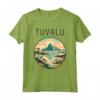 Paesaggio Tuvalu Art Deco Maglietta - Design Unico Ispirato a Tuvalu - Ideale per Appassionati di Arte e Viaggiatori