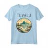 Paesaggio Tuvalu Art Deco Maglietta - Design Unico Ispirato a Tuvalu - Ideale per Appassionati di Arte e Viaggiatori