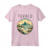 Paesaggio Tuvalu Art Deco Maglietta - Design Unico Ispirato a Tuvalu - Ideale per Appassionati di Arte e Viaggiatori