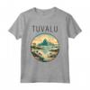 Paesaggio Tuvalu Art Deco Maglietta - Design Unico Ispirato a Tuvalu - Ideale per Appassionati di Arte e Viaggiatori